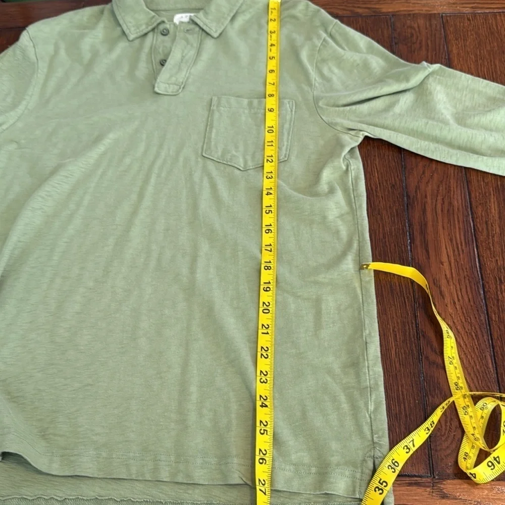 J. Crew Green Polo Shirt Classic Knit Design